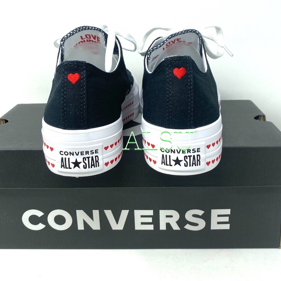 Converse Ctas Lift Black University Red Platform W - Picture 10 of 10